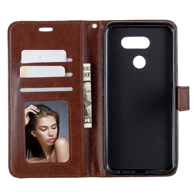 For LG K40S Crazy Horse Texture Horizontal Flip Leather Case with Holder & Card Slots & Wallet & Photo Frame