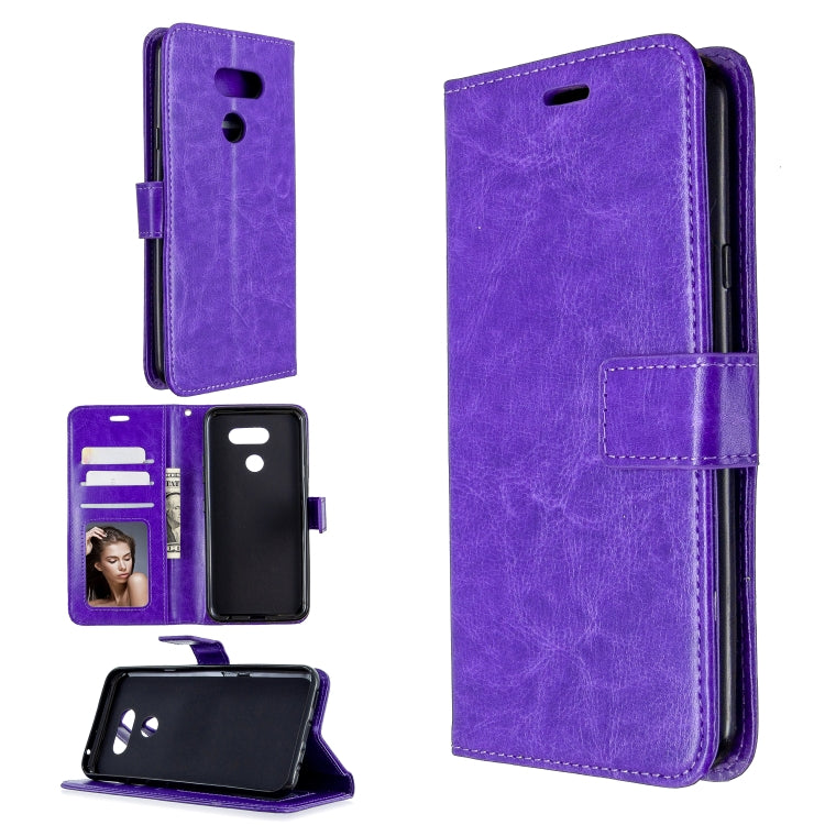 For LG K40S Crazy Horse Texture Horizontal Flip Leather Case with Holder & Card Slots & Wallet & Photo Frame