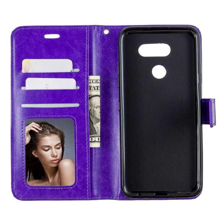 For LG K40S Crazy Horse Texture Horizontal Flip Leather Case with Holder & Card Slots & Wallet & Photo Frame