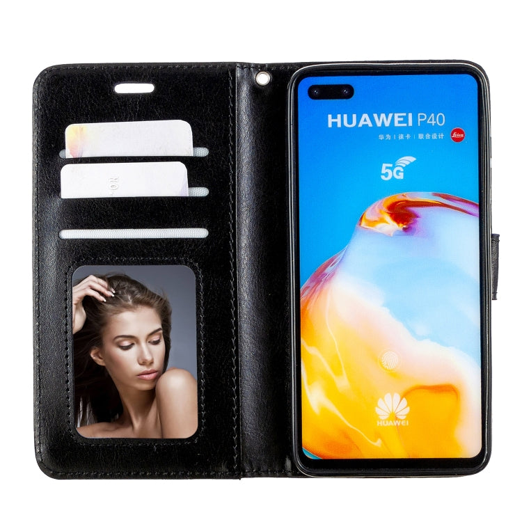 For Huawei P40 Crazy Horse Texture Horizontal Flip Leather Case with Holder & Card Slots & Wallet & Photo Frame