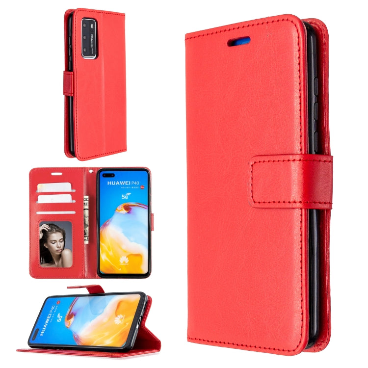 For Huawei P40 Crazy Horse Texture Horizontal Flip Leather Case with Holder & Card Slots & Wallet & Photo Frame