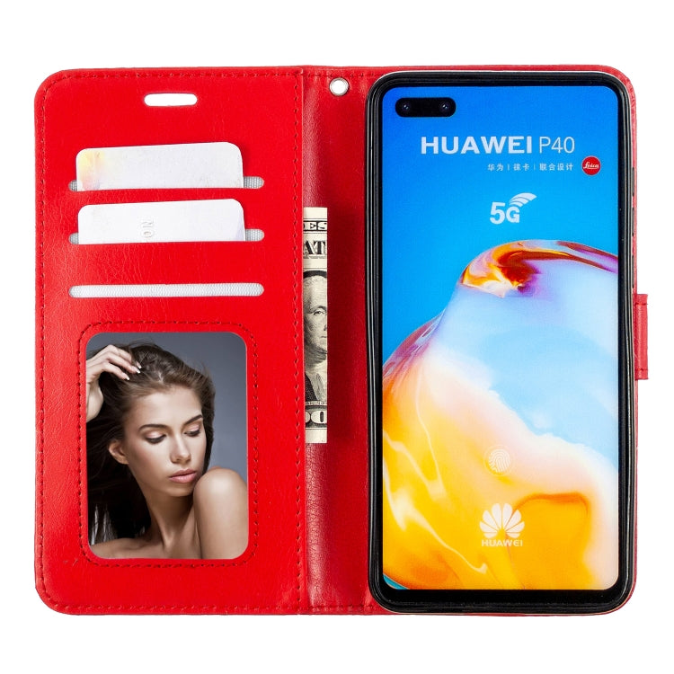 For Huawei P40 Crazy Horse Texture Horizontal Flip Leather Case with Holder & Card Slots & Wallet & Photo Frame