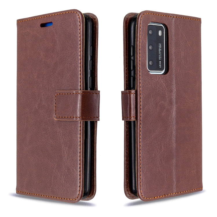 For Huawei P40 Crazy Horse Texture Horizontal Flip Leather Case with Holder & Card Slots & Wallet & Photo Frame