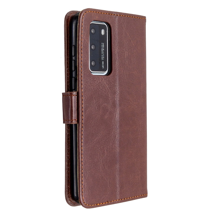 For Huawei P40 Crazy Horse Texture Horizontal Flip Leather Case with Holder & Card Slots & Wallet & Photo Frame