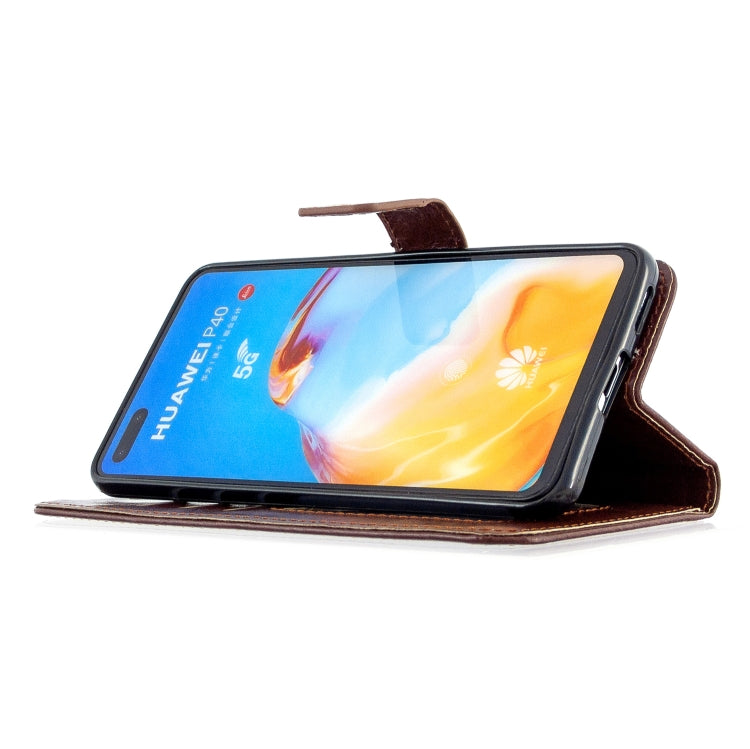 For Huawei P40 Crazy Horse Texture Horizontal Flip Leather Case with Holder & Card Slots & Wallet & Photo Frame
