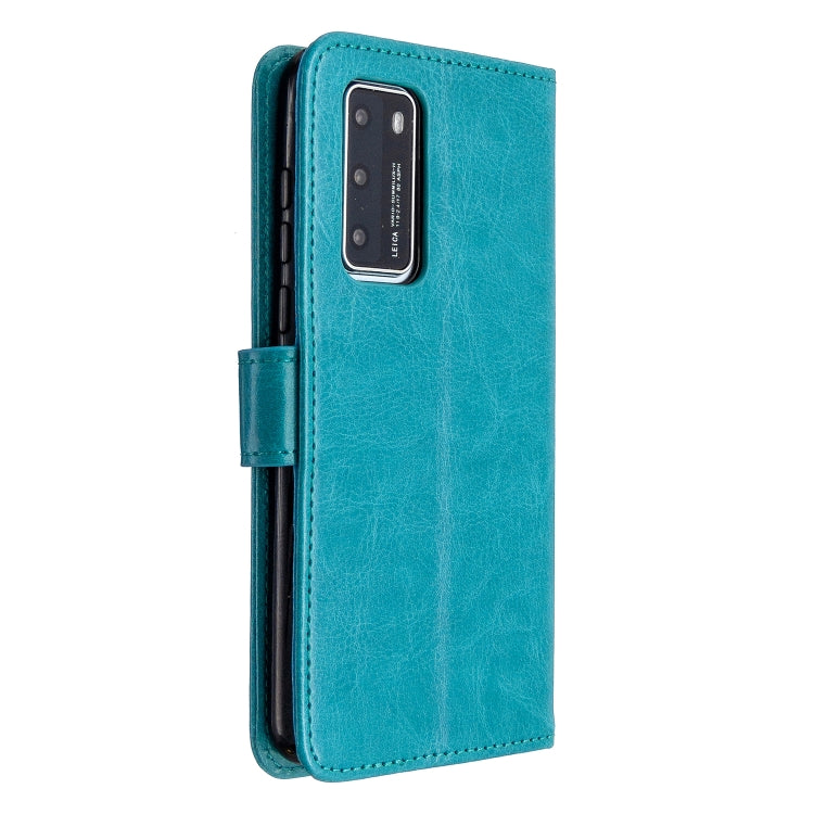 For Huawei P40 Crazy Horse Texture Horizontal Flip Leather Case with Holder & Card Slots & Wallet & Photo Frame