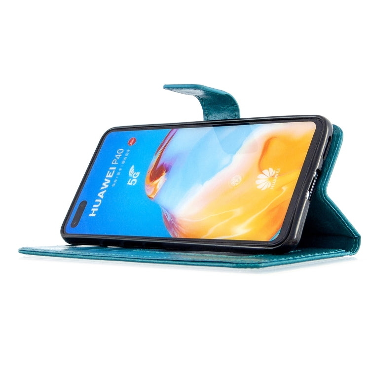 For Huawei P40 Crazy Horse Texture Horizontal Flip Leather Case with Holder & Card Slots & Wallet & Photo Frame