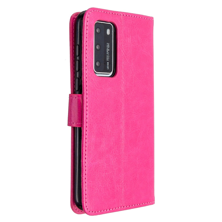 For Huawei P40 Crazy Horse Texture Horizontal Flip Leather Case with Holder & Card Slots & Wallet & Photo Frame