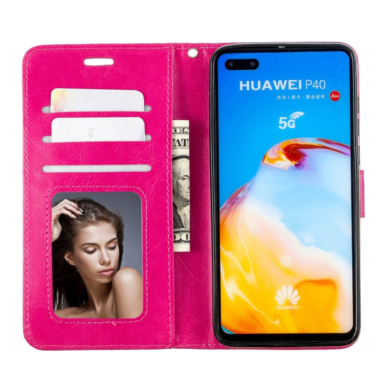For Huawei P40 Crazy Horse Texture Horizontal Flip Leather Case with Holder & Card Slots & Wallet & Photo Frame