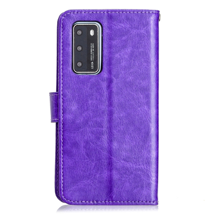 For Huawei P40 Crazy Horse Texture Horizontal Flip Leather Case with Holder & Card Slots & Wallet & Photo Frame