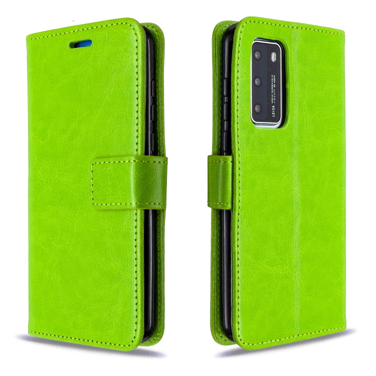 For Huawei P40 Crazy Horse Texture Horizontal Flip Leather Case with Holder & Card Slots & Wallet & Photo Frame
