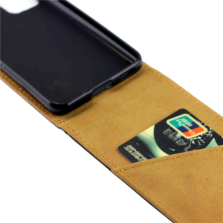 For Huawei P40 Pro Business Style Vertical Flip TPU Leather Case  with Card Slot(Black)