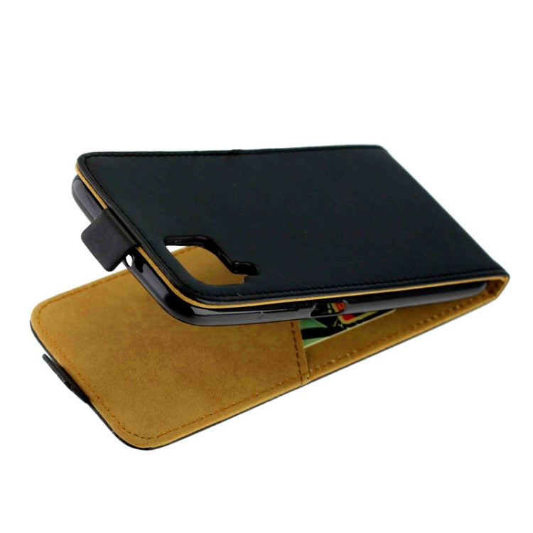 For Huawei P40lite/Nova6Se/Nova7i Business Style Vertical Flip TPU Leather Case  with Card Slot(Black)