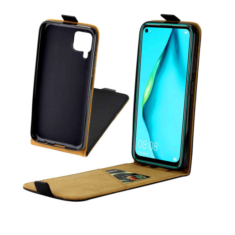 For Huawei P40lite/Nova6Se/Nova7i Business Style Vertical Flip TPU Leather Case  with Card Slot(Black)