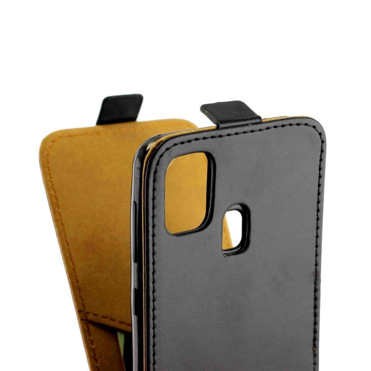 For Galaxy M31 Business Style Vertical Flip TPU Leather Case  with Card Slot(Black)