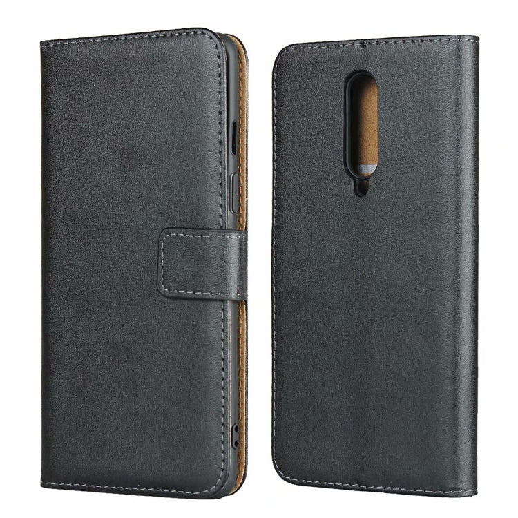 For OnePlus 8 Leather Horizontal Flip Holster With Magnetic Clasp and Bracket and Card Slot and Wallet(Black)