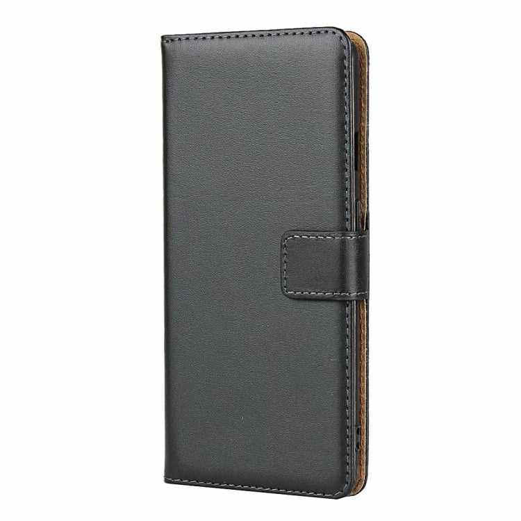 For OnePlus 7T Leather Horizontal Flip Holster With Magnetic Clasp and Bracket and Card Slot and Wallet(Black)