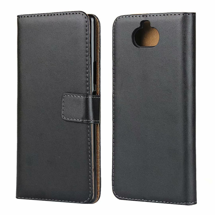 For Sony Xperia 20 Leather Horizontal Flip Holster With Magnetic Clasp and Bracket and Card Slot and Wallet(Black)