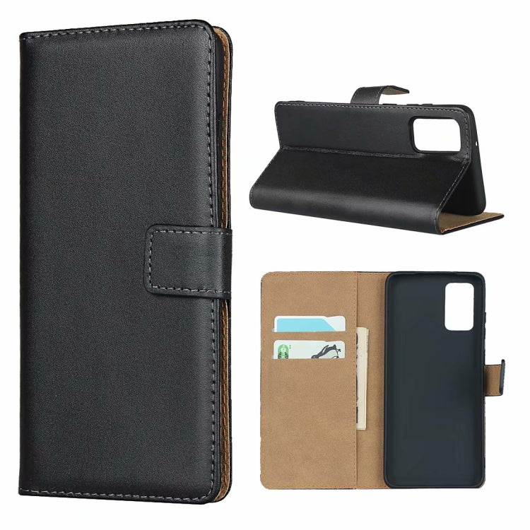 For Galaxy S20 Plus Leather Horizontal Flip Holster With Magnetic Clasp and Bracket and Card Slot and Wallet(Black)