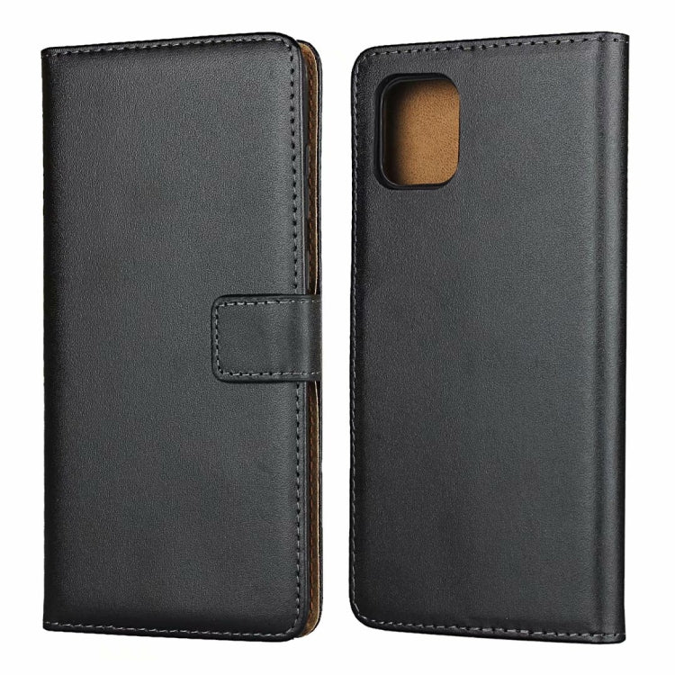 For Galaxy M60S/A81/Note 10 Lite Leather Horizontal Flip Holster With Magnetic Clasp and Bracket and Card Slot and Wallet(Black)
