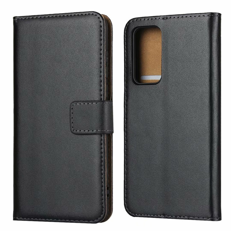 For Huawei P40 Leather Horizontal Flip Holster With Magnetic Clasp and Bracket and Card Slot and Wallet(Black)
