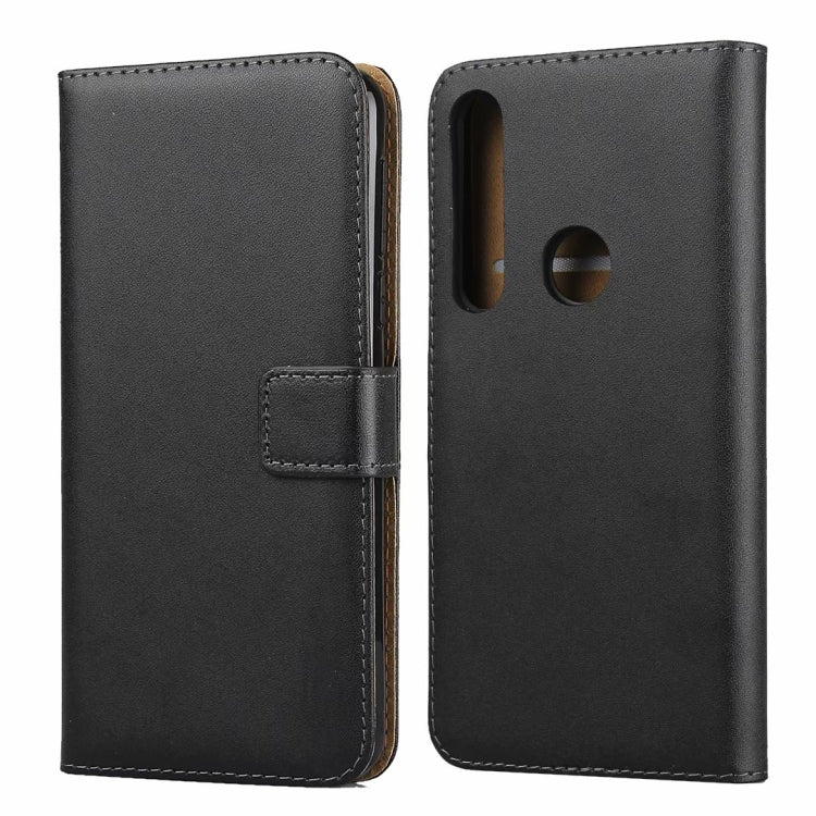 For Moto G8 Play Leather Horizontal Flip Holster with Magnetic Clasp Bracket & Card Slot & Wallet(Black)