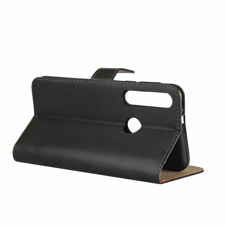 For Moto G8 Play Leather Horizontal Flip Holster with Magnetic Clasp Bracket & Card Slot & Wallet(Black)