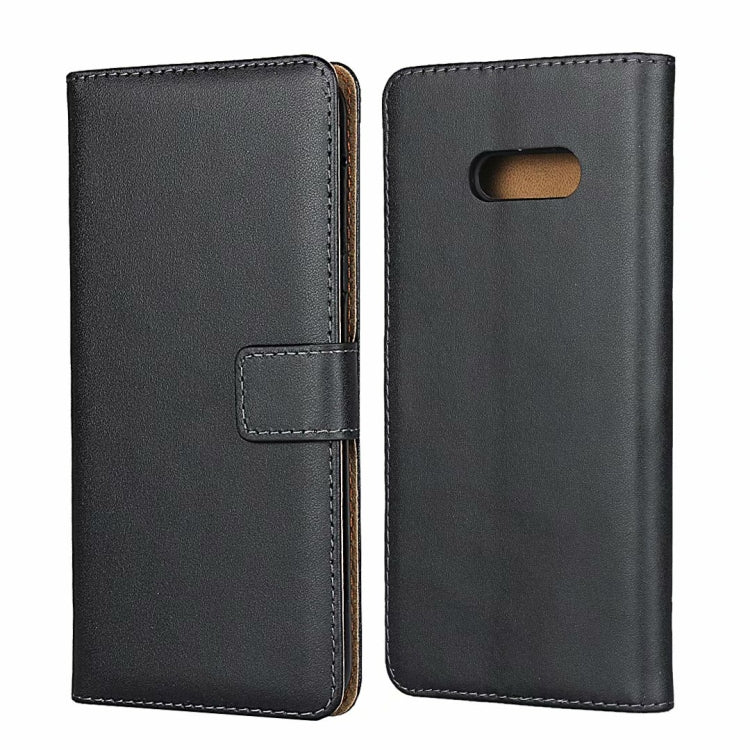 For LG V50S Leather Horizontal Flip Holster With Magnetic Clasp Bracket & Card Slot & Wallet(Black)