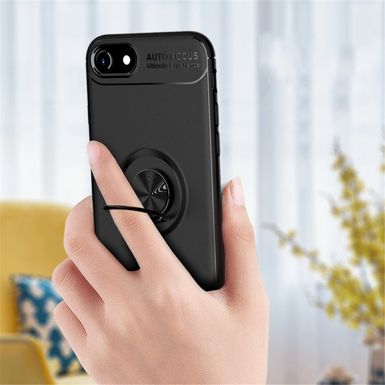 For iPhone SE 2022 / SE 2020 Metal Ring Holder 360 Degree Rotating TPU Case