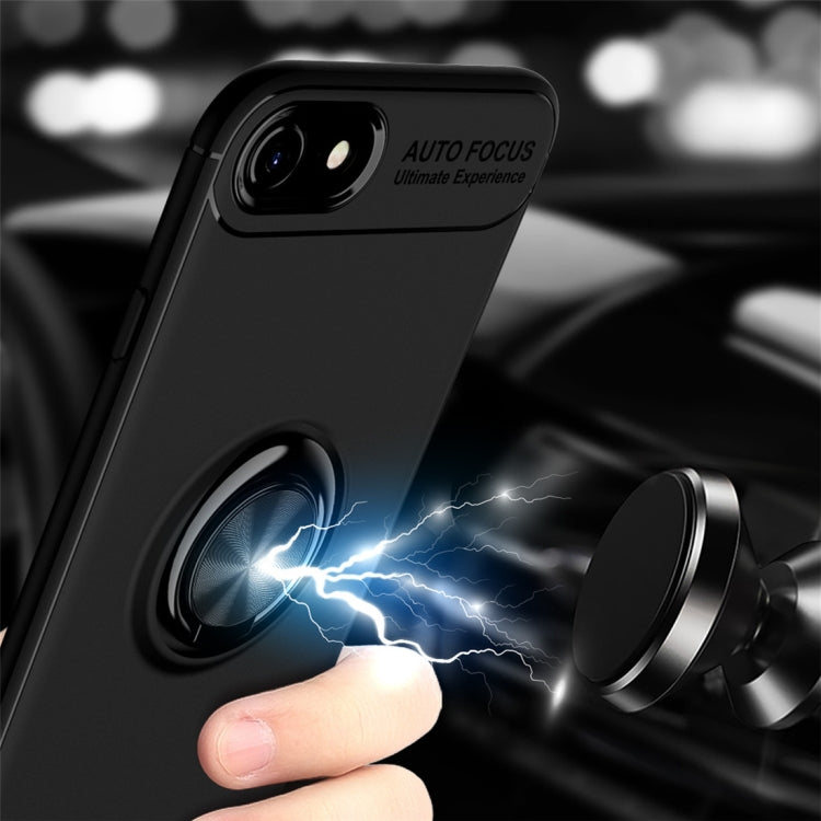For iPhone SE 2022 / SE 2020 Metal Ring Holder 360 Degree Rotating TPU Case