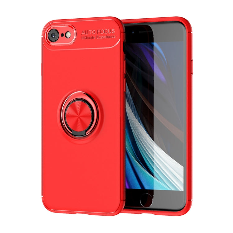 For iPhone SE 2022 / SE 2020 Metal Ring Holder 360 Degree Rotating TPU Case