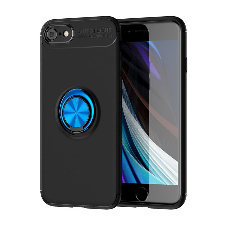 For iPhone SE 2022 / SE 2020 Metal Ring Holder 360 Degree Rotating TPU Case