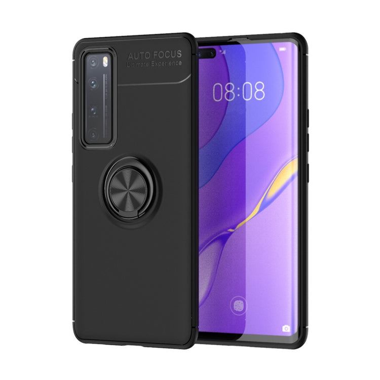 For Huawei Nova 7 Pro Metal Ring Holder 360 Degree Rotating TPU Case