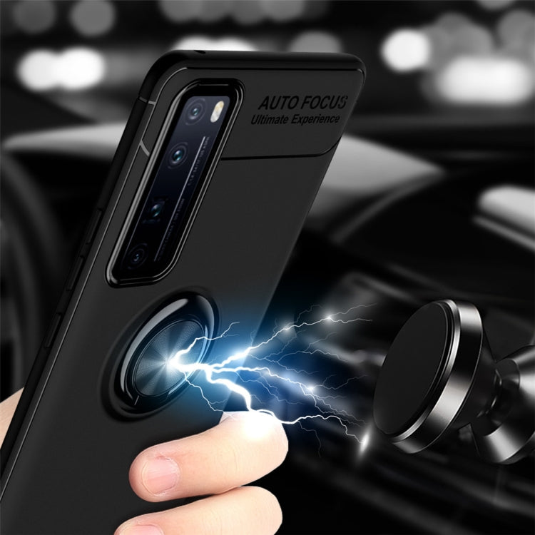 For Huawei Nova 7 Pro Metal Ring Holder 360 Degree Rotating TPU Case