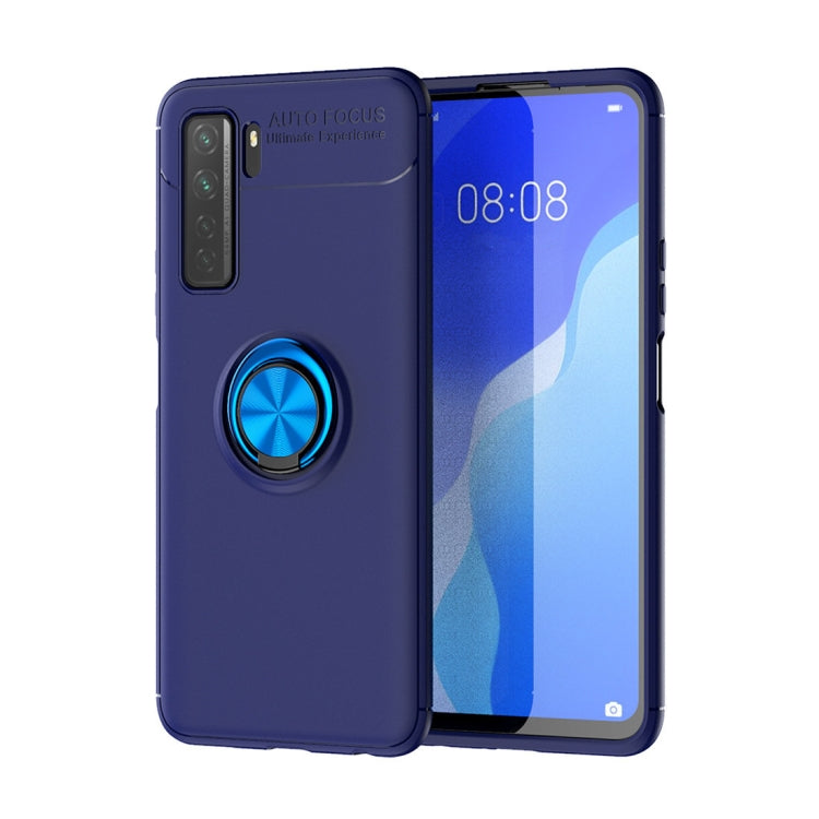 For Huawei Nova 7 SE  Metal Ring Holder 360 Degree Rotating TPU Case