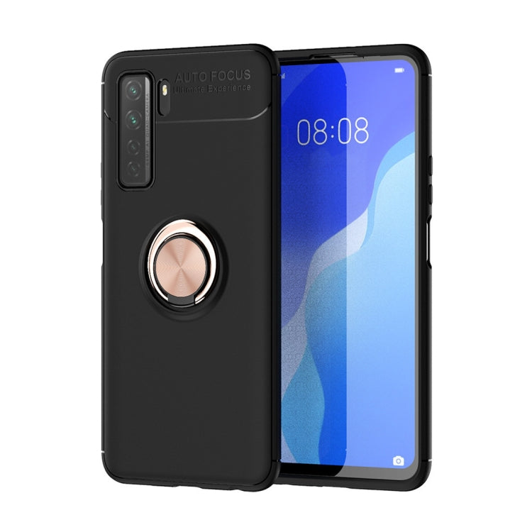 For Huawei Nova 7 SE  Metal Ring Holder 360 Degree Rotating TPU Case