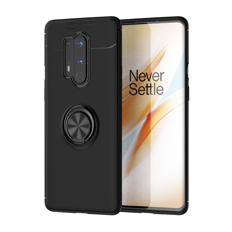 For Oneplus 8 Pro Metal Ring Holder 360 Degree Rotating TPU Case