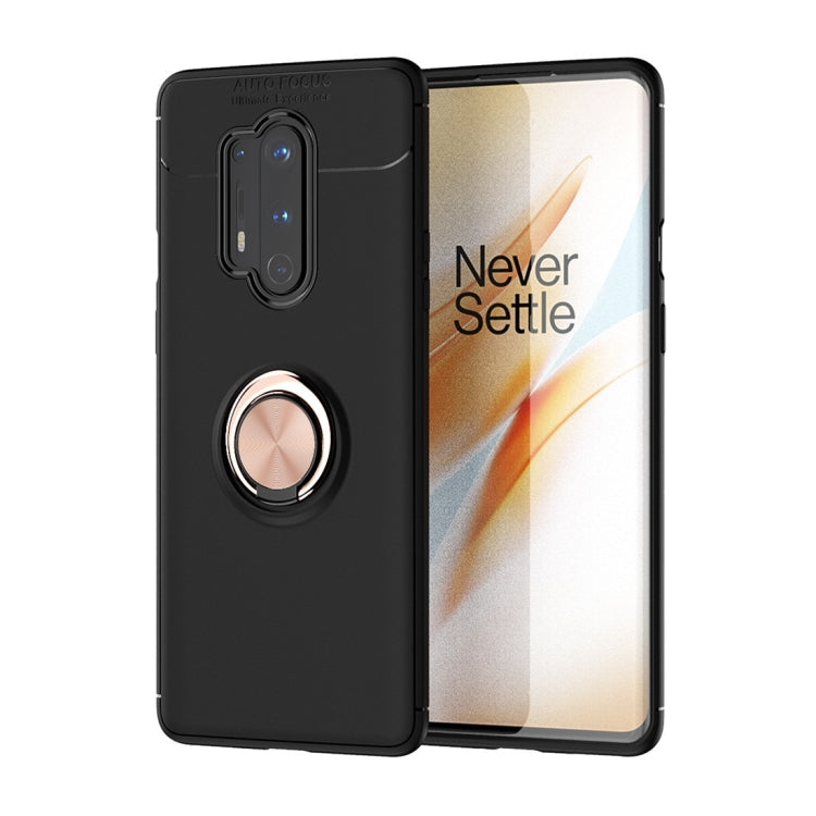 For Oneplus 8 Pro Metal Ring Holder 360 Degree Rotating TPU Case