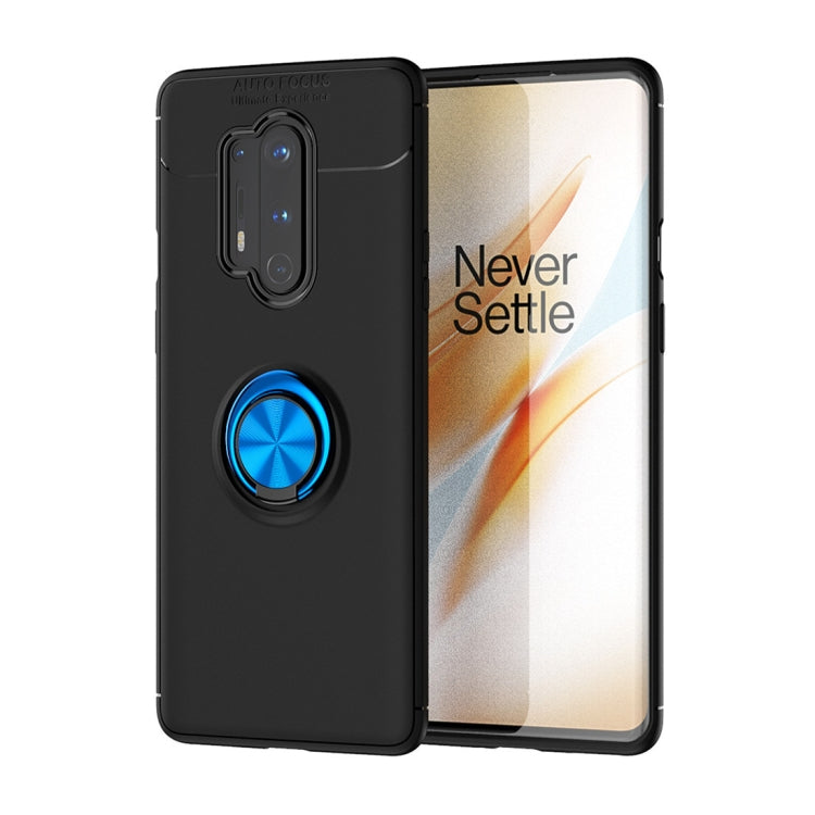 For Oneplus 8 Pro Metal Ring Holder 360 Degree Rotating TPU Case