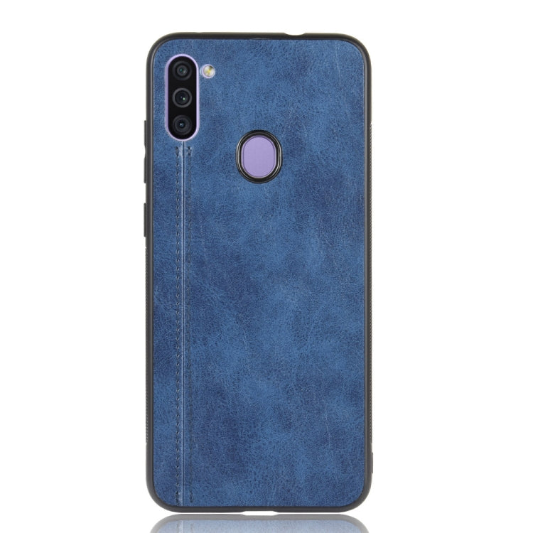 For Galaxy M11 Shockproof Sewing Cow Pattern Skin PC + PU + TPU Case