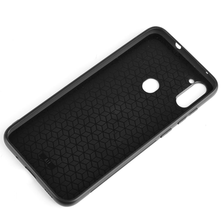 For Galaxy A11 Shockproof Sewing Cow Pattern Skin PC + PU + TPU Case