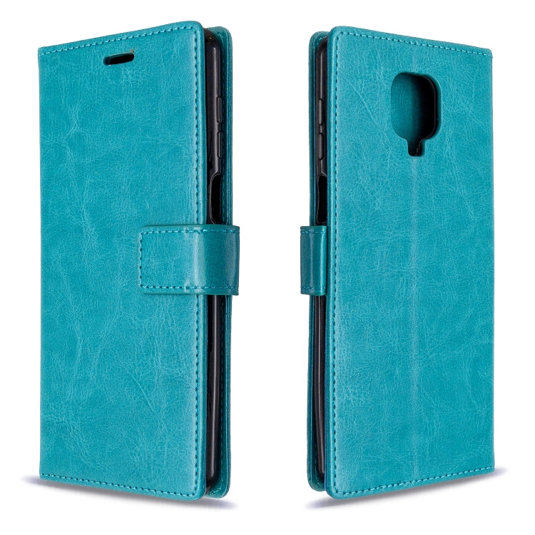 For Xiaomi Redmi Note9 Pro/Redmi Note 9s Crazy Horse Texture Horizontal Flip Leather Case with Holder & Card Slots & Wallet & Photo Frame