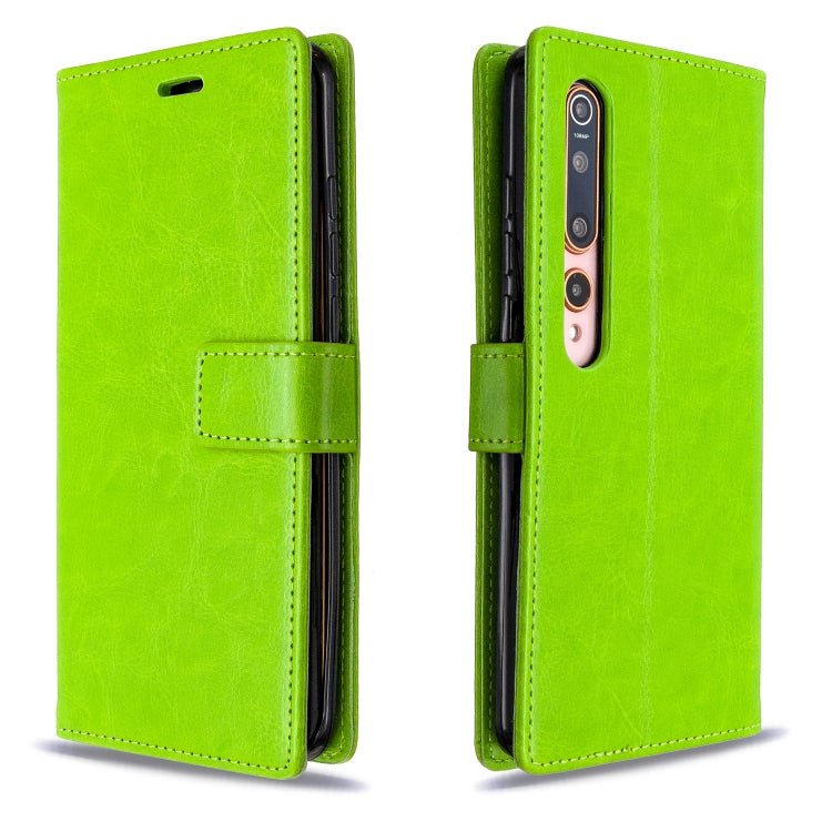 For xiaomi 10 Crazy Horse Texture Horizontal Flip Leather Case with Holder & Card Slots & Wallet & Photo Frame