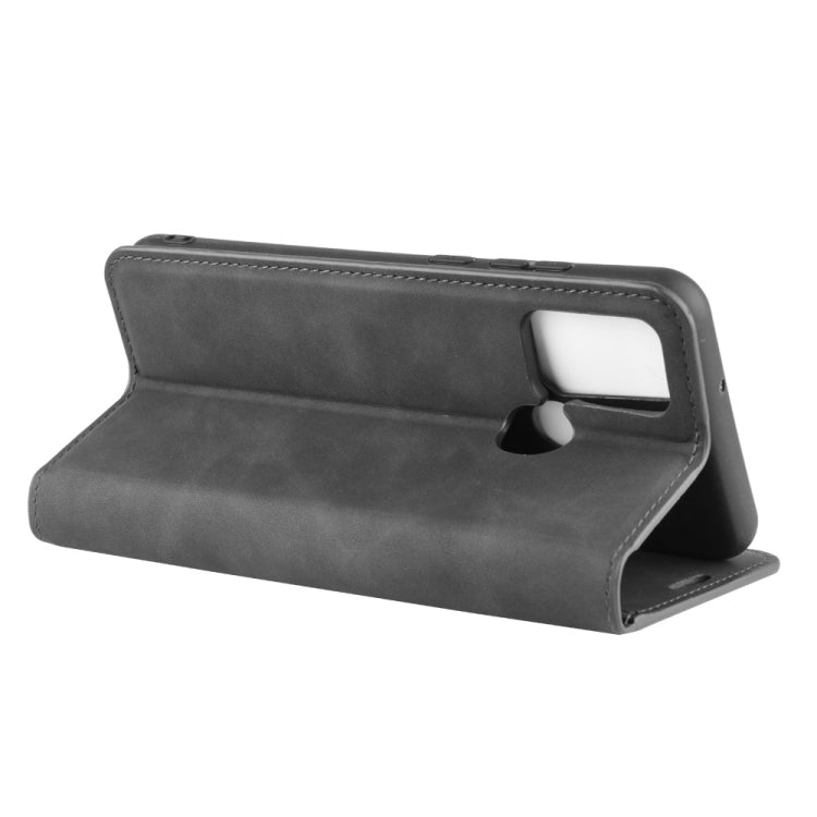 For Huawei Honor Play 9A Retro-skin Business Magnetic Suction Leather Case with Holder & Card Slots & Wallet