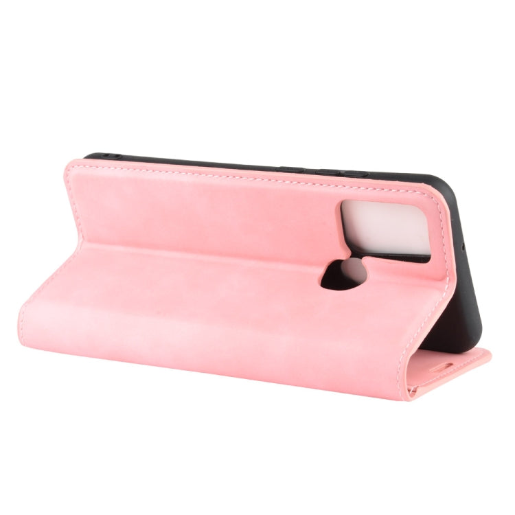 For Huawei Honor Play 9A Retro-skin Business Magnetic Suction Leather Case with Holder & Card Slots & Wallet