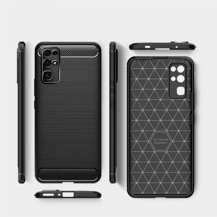 For Huawei Honor 30 Brushed Texture Carbon Fiber TPU Case
