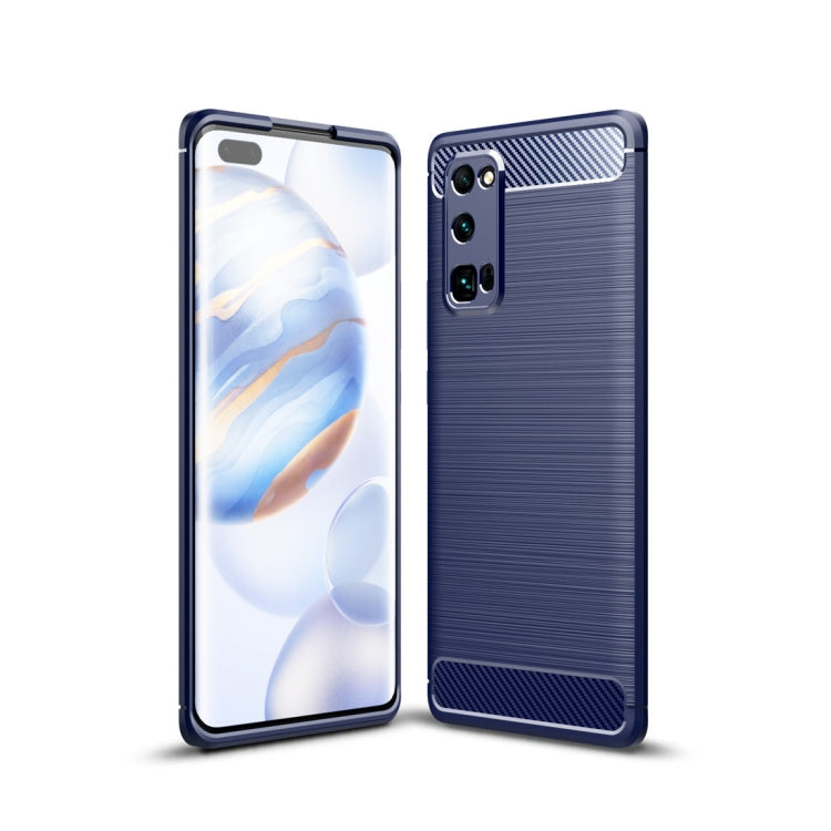 For Huawei Honor 30 Pro Brushed Texture Carbon Fiber TPU Case