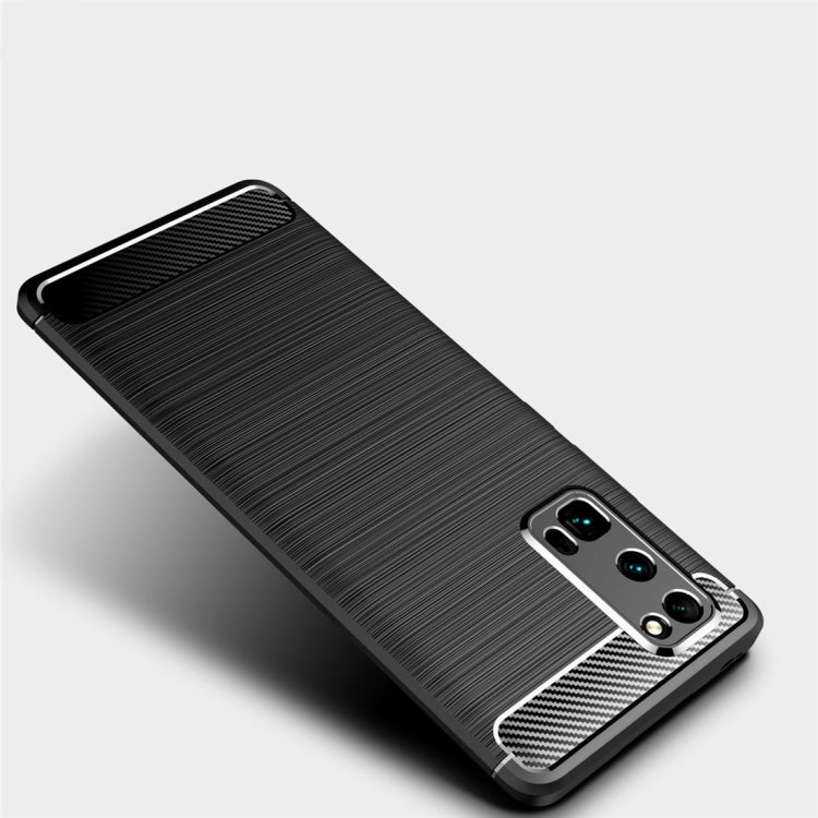 For Huawei Honor 30 Pro Brushed Texture Carbon Fiber TPU Case