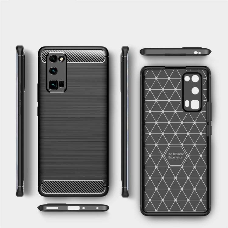 For Huawei Honor 30 Pro Brushed Texture Carbon Fiber TPU Case