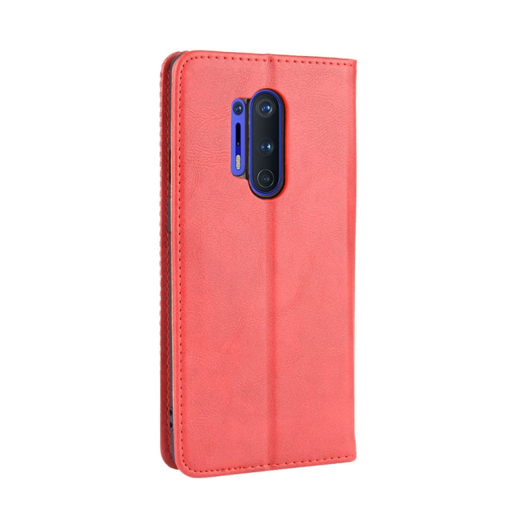 For OnePlus 8 Pro Magnetic Buckle Retro Crazy Horse Texture Horizontal Flip Leather Case with Holder & Card Slots & Photo Frame